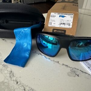 Costa Black Frame with Blue Lenses Sunglasses